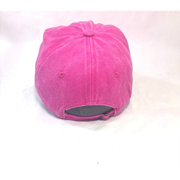 Handmade Shiny Rhinestone Bling Floral accent Pink Streetwear Baseball Cap Hat - Picture 7 of 9